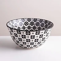 KSP Oishi 'Flower Burst' Stoneware Bowl - Small (Black)