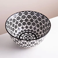 KSP Oishi 'Flower Burst' Stoneware Bowl - Small (Black)
