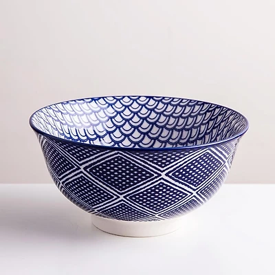 KSP Oishi 'Waves' Stoneware Bowl - Medium (Navy)