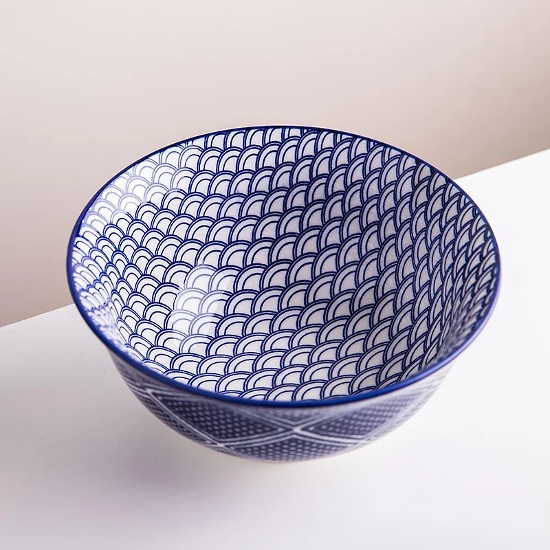 KSP Oishi 'Waves' Stoneware Bowl - Medium (Navy)