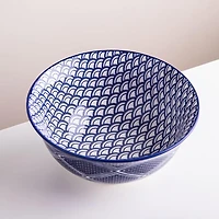 KSP Oishi 'Waves' Stoneware Bowl - Medium (Navy)