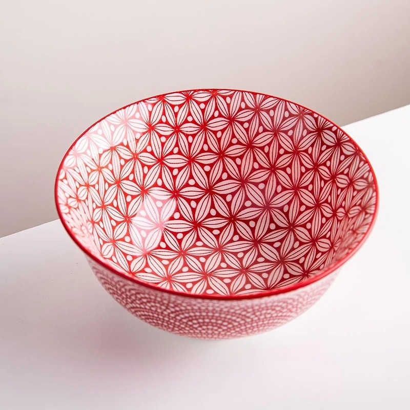 KSP Oishi 'Sakura' Stoneware Bowl - Medium (Red)