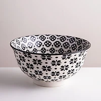 KSP Oishi 'Flower Burst' Stoneware Bowl - Medium (Black)