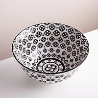 KSP Oishi 'Flower Burst' Stoneware Bowl - Medium (Black)