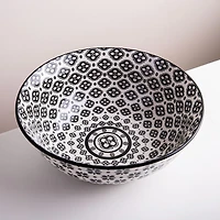 KSP Oishi 'Flower Burst' Stoneware Bowl - Large (Black)