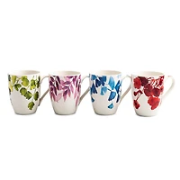 KSP Graphic 'Saison' Mug - Set of 4 (Green Pink Blue Red)