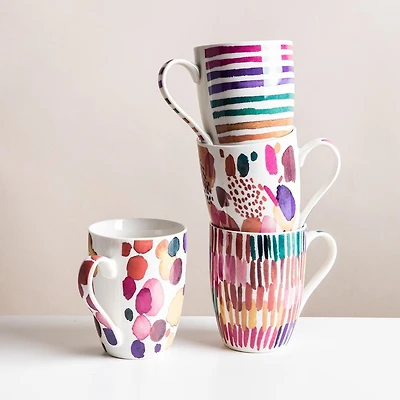 KSP Graphic 'Hue' Mug - Set of 4