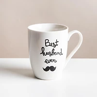 KSP Graphic 'Mr and Mrs' Mug - Set of 4 (White/Black)