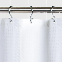 Moda At Home Belgian 'Waffle' Shower Curtain (White)
