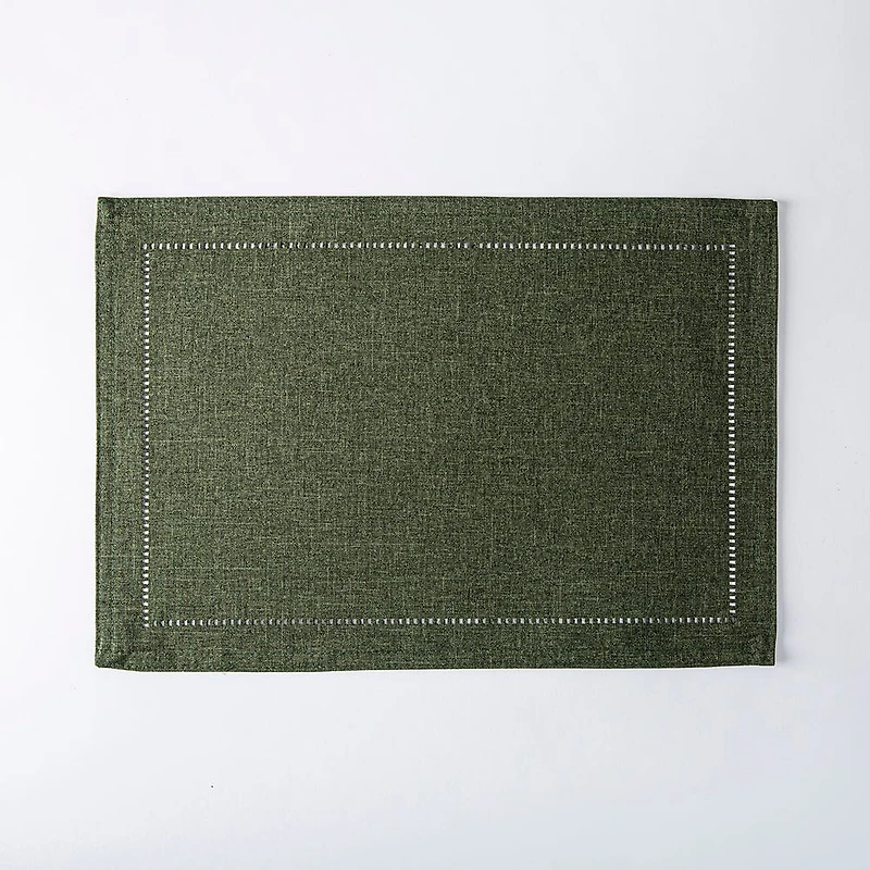 Harman Hemstitch Polyester Placemat (Green)