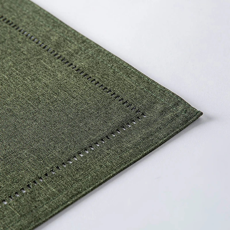 Harman Hemstitch Polyester Placemat (Green)