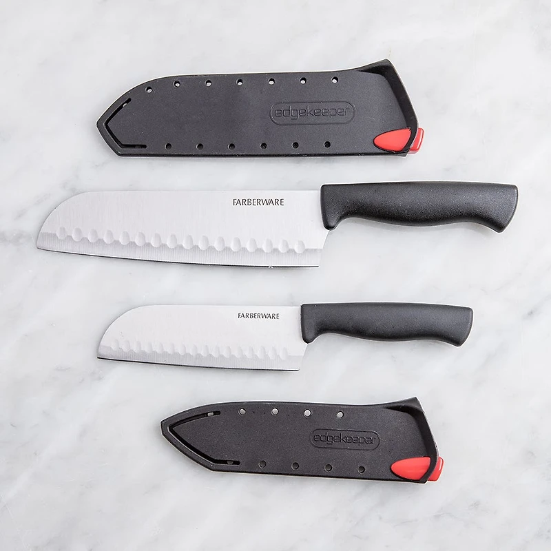 Farberware Edgekeeper Santoku Knife 7" with Sleeve (Black)