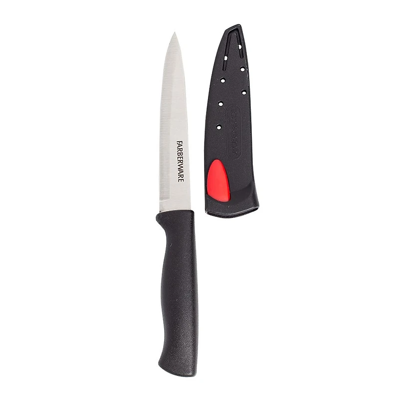 Farberware Edgekeeper 4.5" Utility Knife with Sleeve (Black)