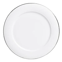 A La Carte 'Diamond Platinum' Porcelain Dinner Plate (White)