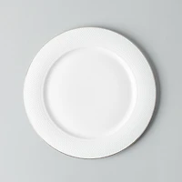 A La Carte 'Diamond Platinum' Porcelain Side Plate (White)