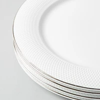 A La Carte 'Diamond Platinum' Porcelain Side Plate (White)