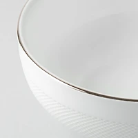 A La Carte 'Diamond Platinum' Porcelain Cereal Bowl (White)