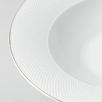 A La Carte 'Diamond Platinum' Porcelain Soup/Pasta Plate (White)