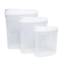 KSP Space Saver Cereal Container Combo - Set of 3 (White)