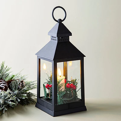 KSP Christmas 'Holly Wreath' LED Plastic Lantern (Small