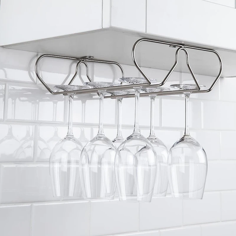 KSP Under Cabinet Wine Glass Rack (Matte Nickel)