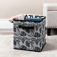 KSP Collapsible 'Lace' Non-Woven Storage Bin (Black) 10x10x11"