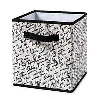 KSP Collapsible 'Words' Non-Woven Storage Bin (Ivory) 10x10x11"