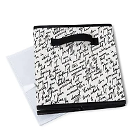 KSP Collapsible 'Words' Non-Woven Storage Bin (Ivory) 10x10x11"