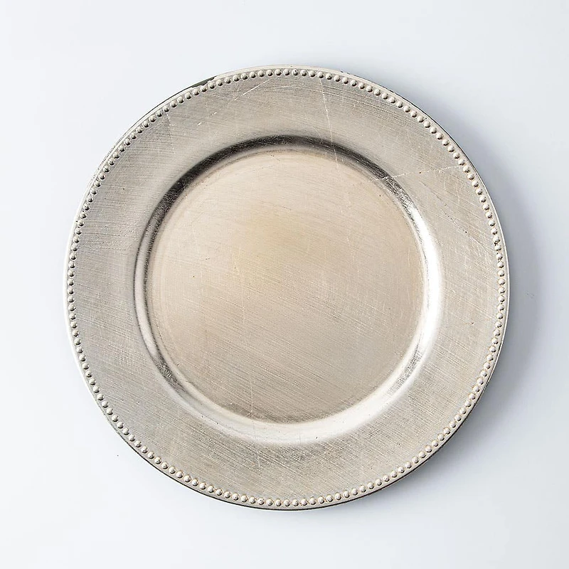 KSP Everyday Charger Plate with Beaded Rim (Champagne)