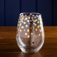 KSP Christmas Cheers 'Celebrate' Stemless Wine Glass - Set of 4