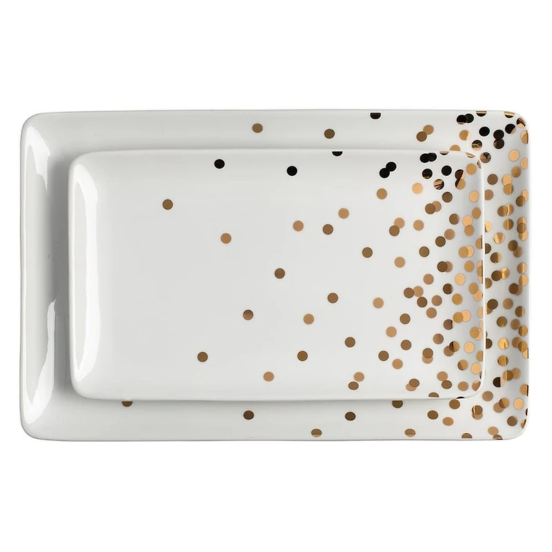 KSP Entertain 'Celebrate' Porcelain Serving Plate - Set of 2