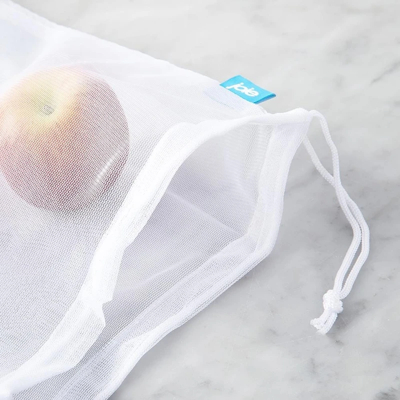Joie Eco-Friendly Reusable Mesh Produce Bag - Set of 5 (White)