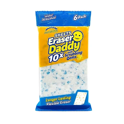 Scrub Daddy 'Eraser Daddy' Sheets with Scrubbing Gems - Set of 6
