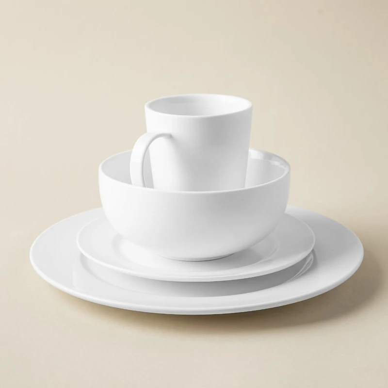 A La Carte 'Oxford' Porcelain Espresso Cup with Saucer 90ml (White)