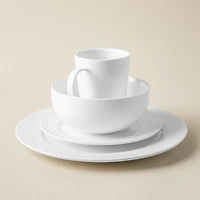 A La Carte 'Oxford' Porcelain Espresso Cup with Saucer 90ml (White)
