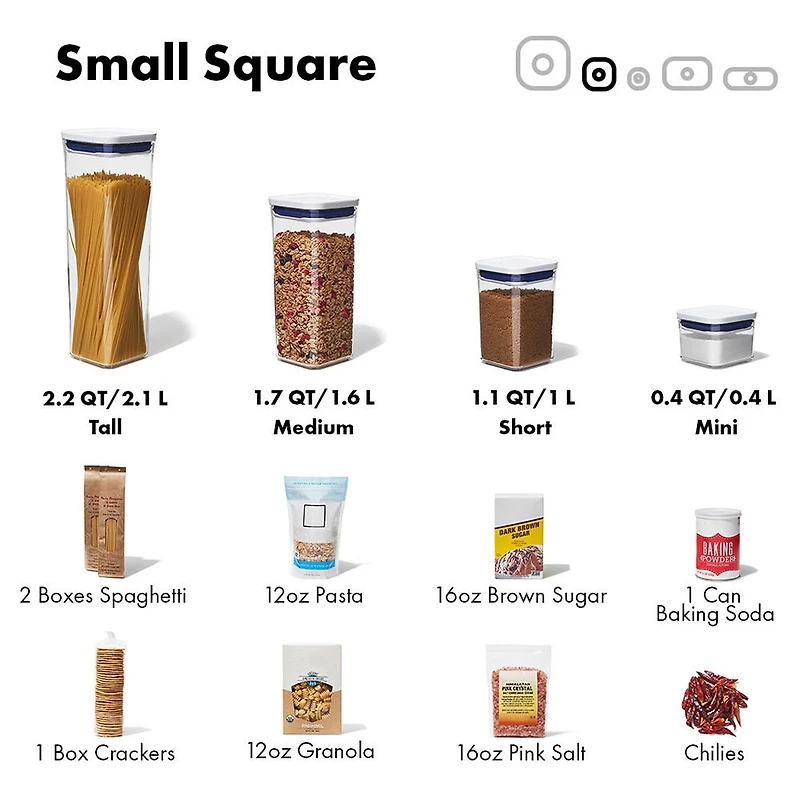 OXO Good Grips Pop 1L Square Storage Canister