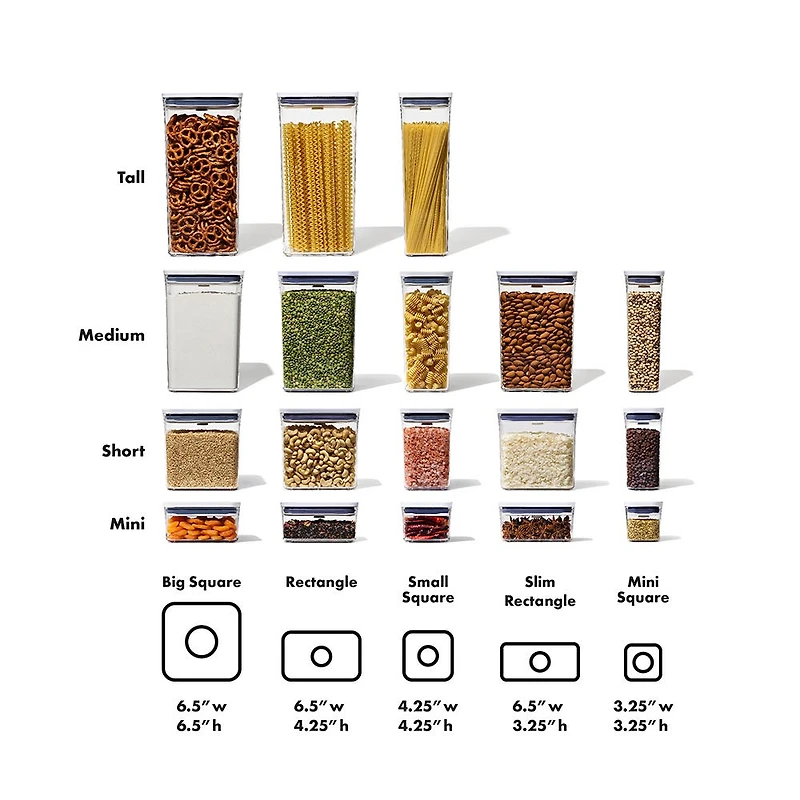 OXO Good Grips Pop 1.6L Short Rectangular Storage Canister
