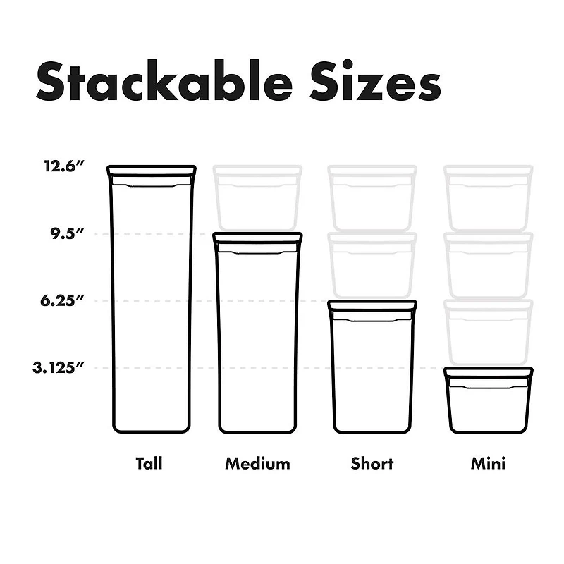 OXO Good Grips Pop 1.6L Short Rectangular Storage Canister