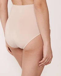 Culotte bikini taille haute microfibre contours fusionnés