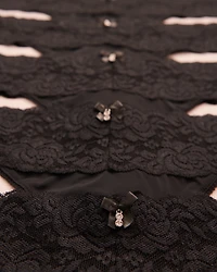 5-Pack Microfiber and Wide Lace Band Thong Panty