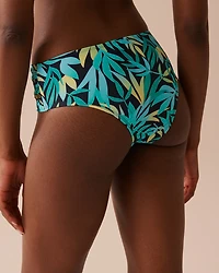TURQUOISE Crossed Waistband Cheeky Bikini Bottom