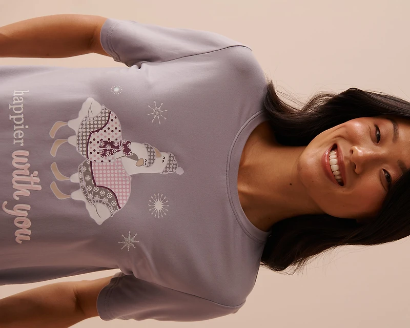 Goose Print Cozy T-shirt