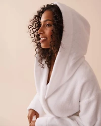 Peignoir spa à capuche en ratine