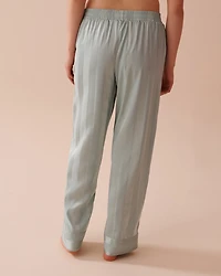 Jacquard Stripe Satin Pajama Set