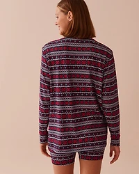 Fair Isle Print Super Soft Long Sleeve Shirt