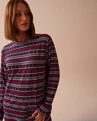 Chandail manches longues ultra doux imprimé nordique