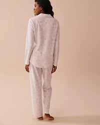 Snowflake Print Micropolar PJ Set