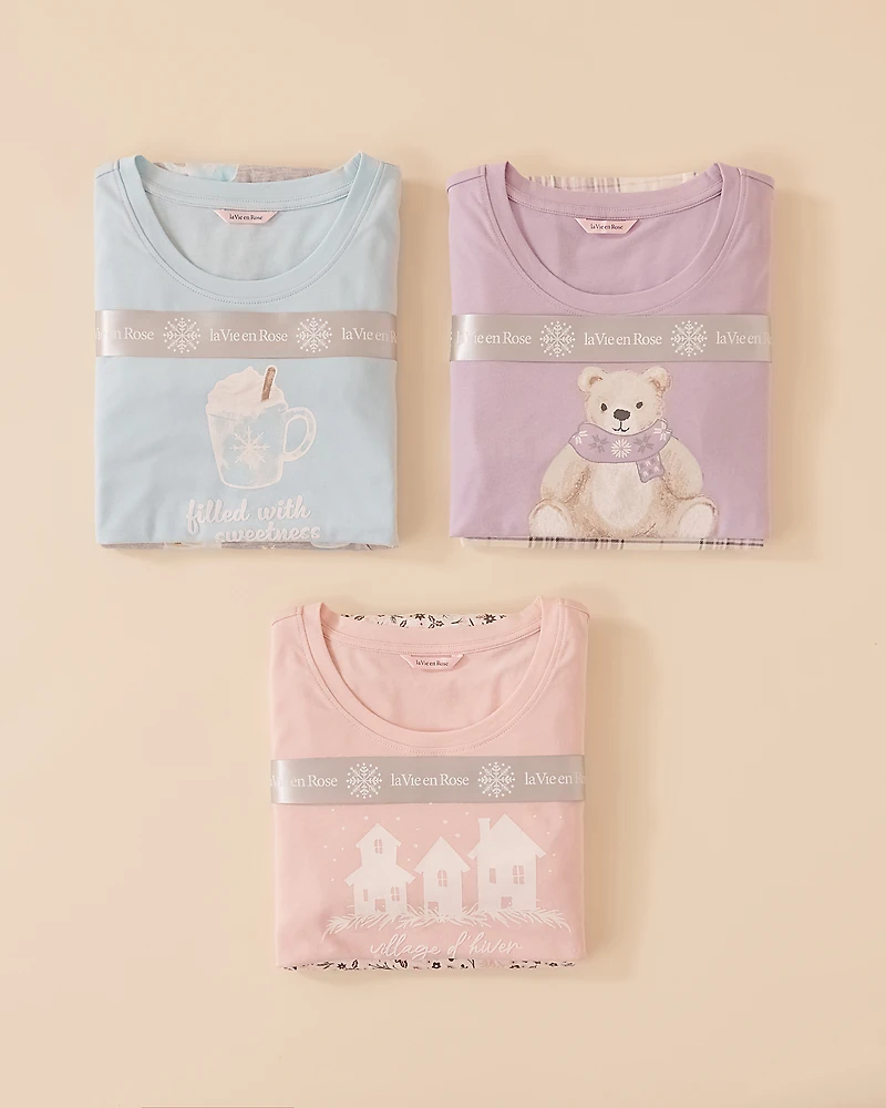 Lilac Plaid Cotton PJ Set