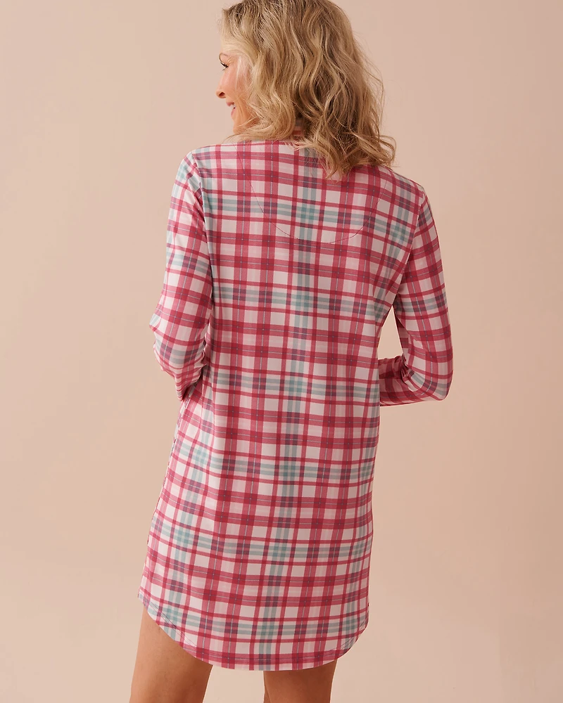 Chemise de nuit manches longues ultra douce à imprimé lapin