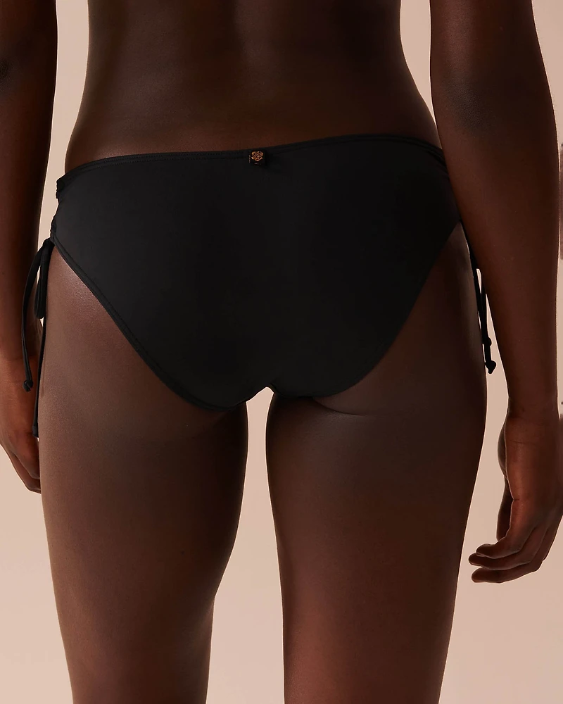 SOLID Cross-Tie Brazilian Bikini Bottom